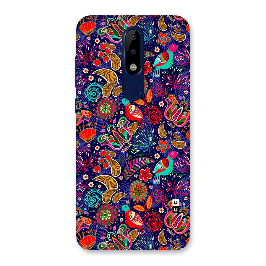 Floral Seamless Pattern Spring Flowers Back Case for Nokia 5.1 Plus