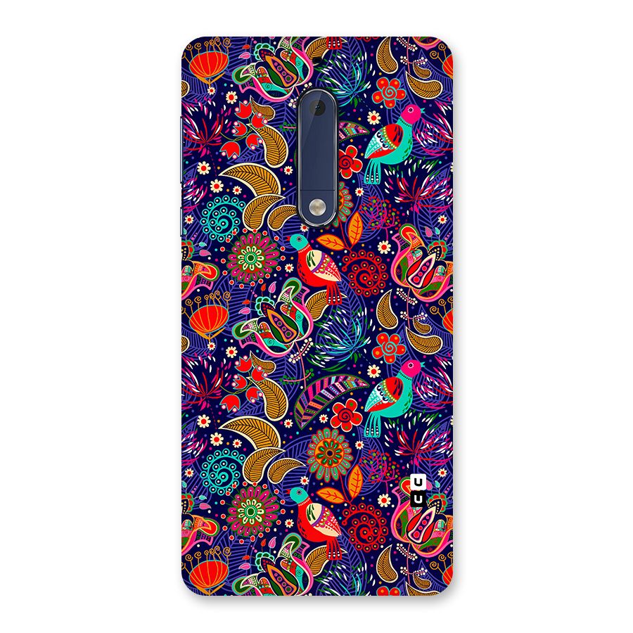 Floral Seamless Pattern Spring Flowers Back Case for Nokia 5