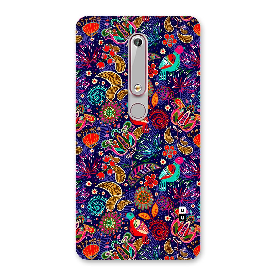 Floral Seamless Pattern Spring Flowers Back Case for Nokia 6.1