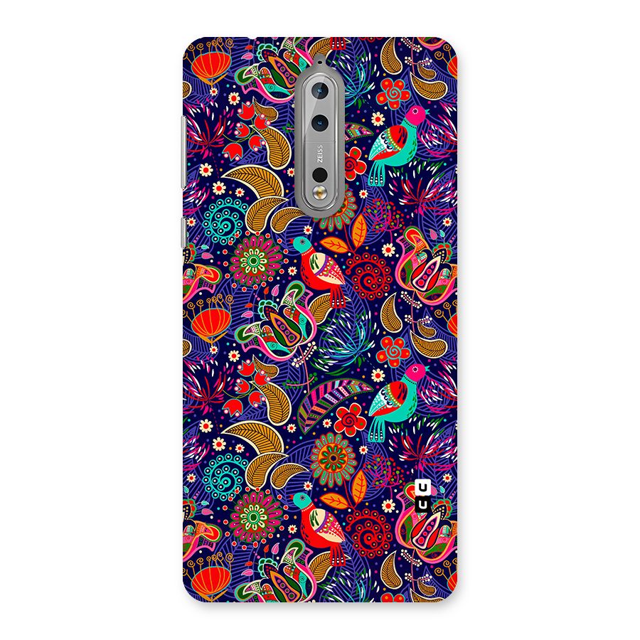 Floral Seamless Pattern Spring Flowers Back Case for Nokia 8