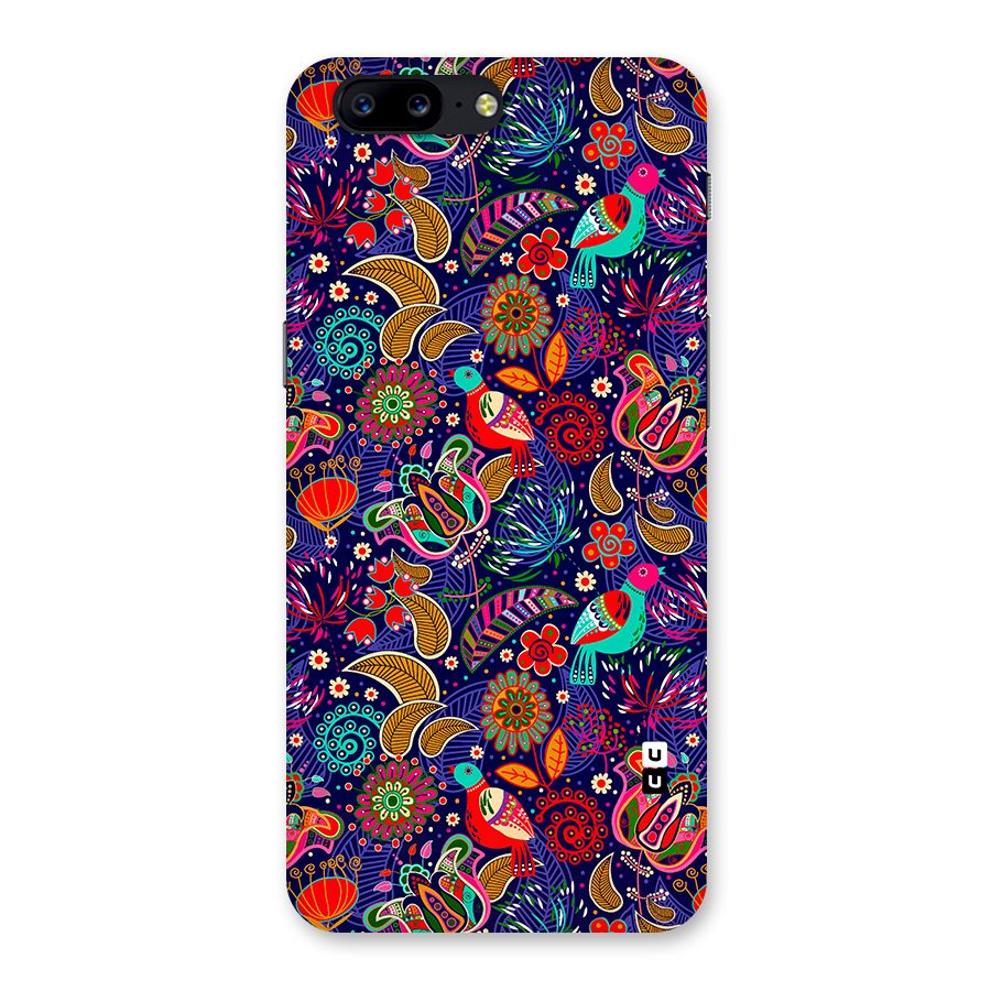 Floral Seamless Pattern Spring Flowers Back Case for OnePlus 5