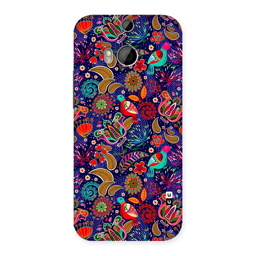 Floral Seamless Pattern Spring Flowers Back Case for One M8
