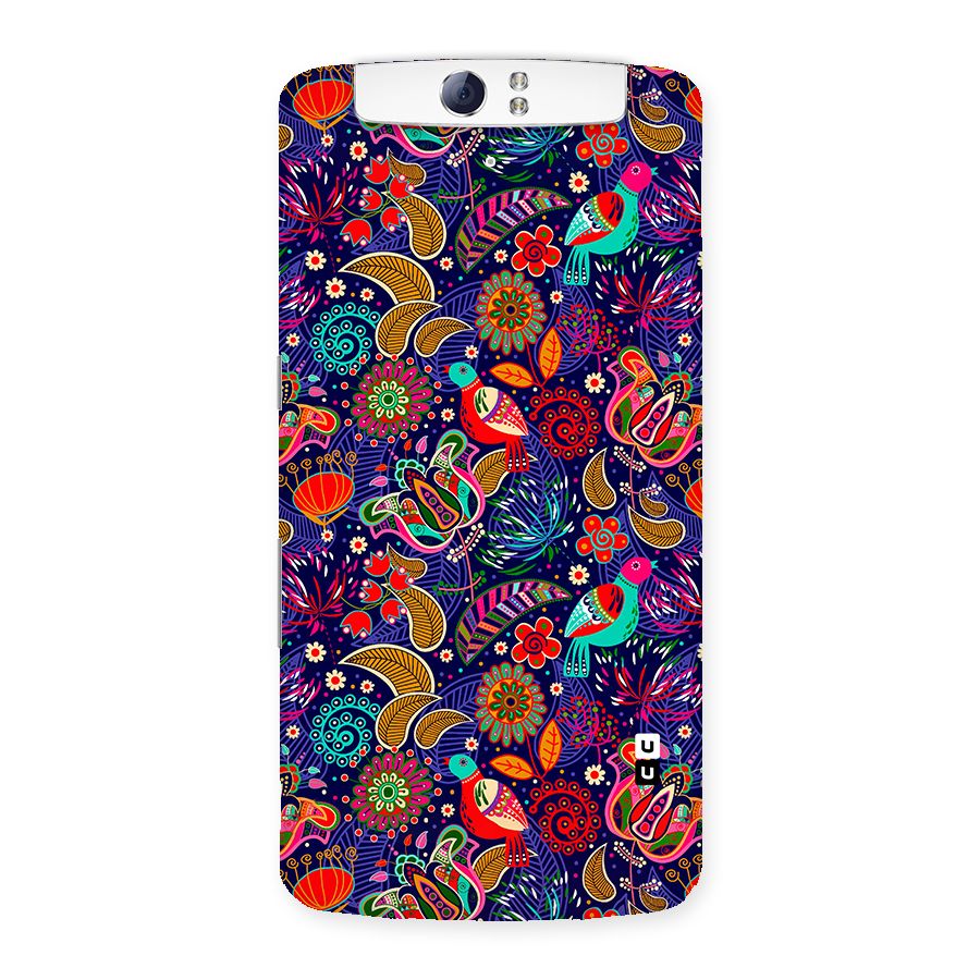Floral Seamless Pattern Spring Flowers Back Case for Oppo N1