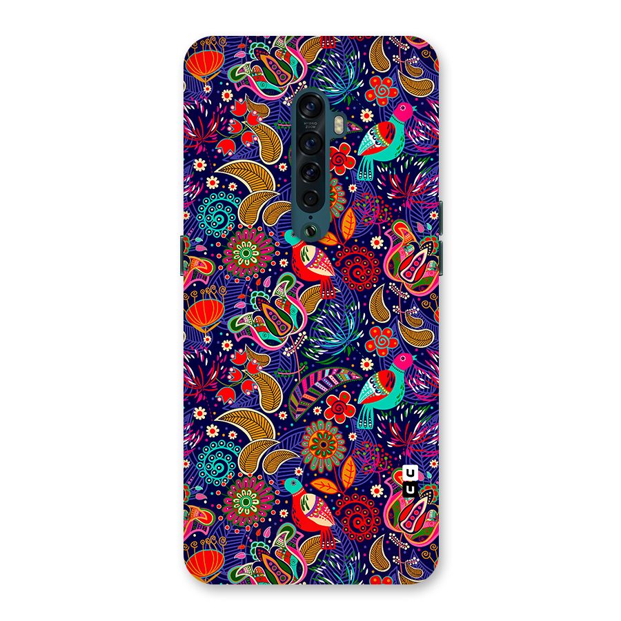 Floral Seamless Pattern Spring Flowers Back Case for Oppo Reno2