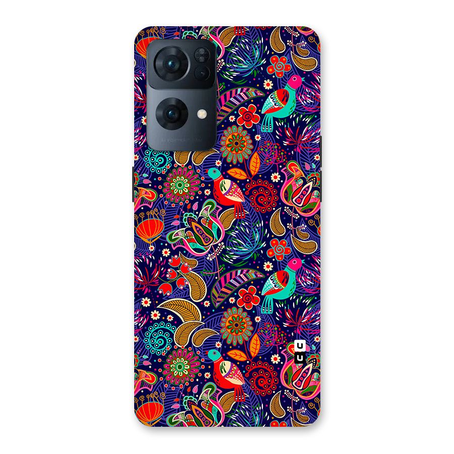 Floral Seamless Pattern Spring Flowers Back Case for Oppo Reno7 Pro 5G