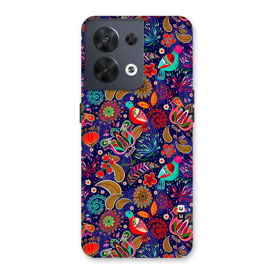 Floral Seamless Pattern Spring Flowers Back Case for Oppo Reno8 5G