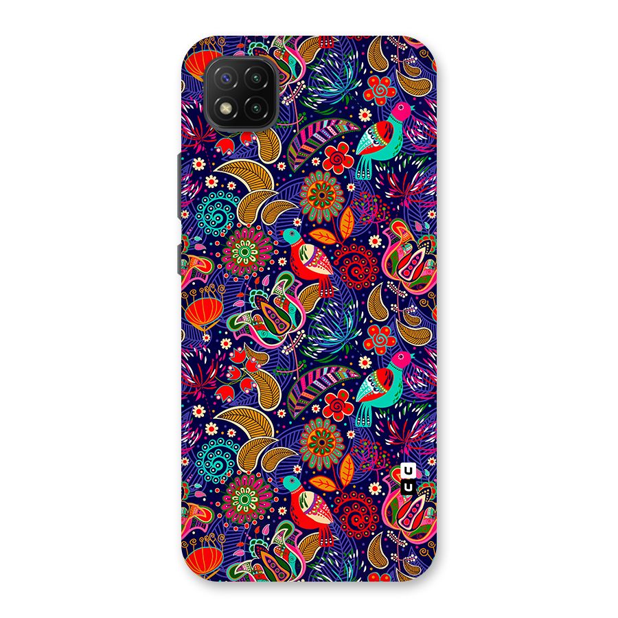 Floral Seamless Pattern Spring Flowers Back Case for Poco C3