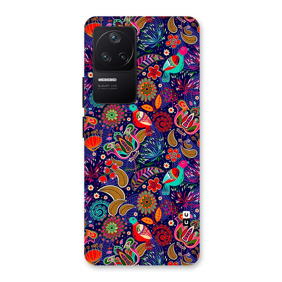 Floral Seamless Pattern Spring Flowers Back Case for Poco F4 5G