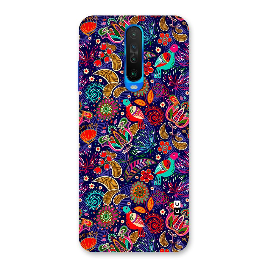 Floral Seamless Pattern Spring Flowers Back Case for Poco X2