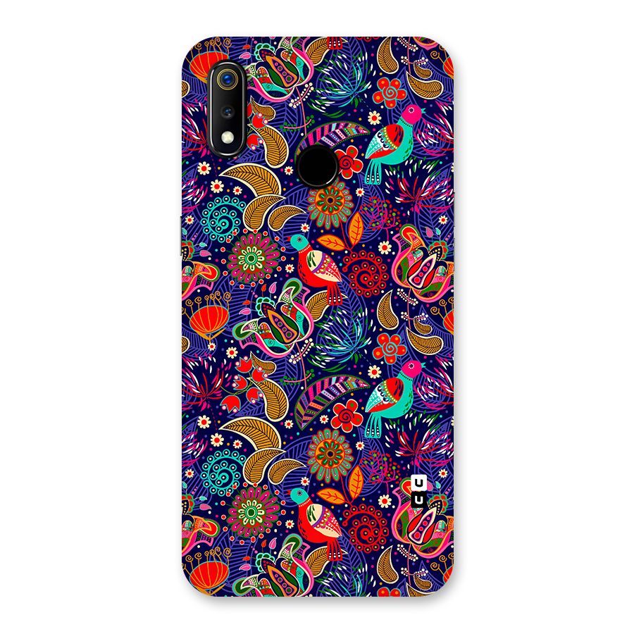 Floral Seamless Pattern Spring Flowers Back Case for Realme 3