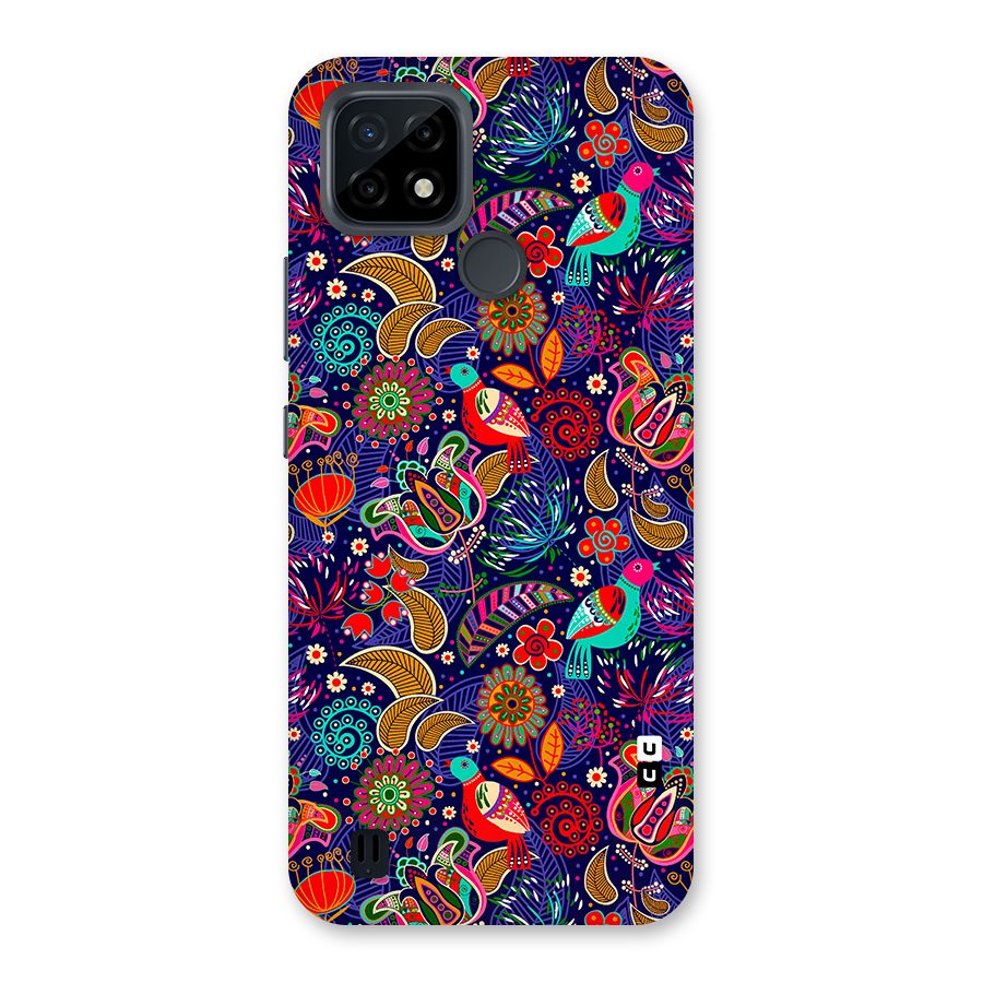Floral Seamless Pattern Spring Flowers Back Case for Realme C21