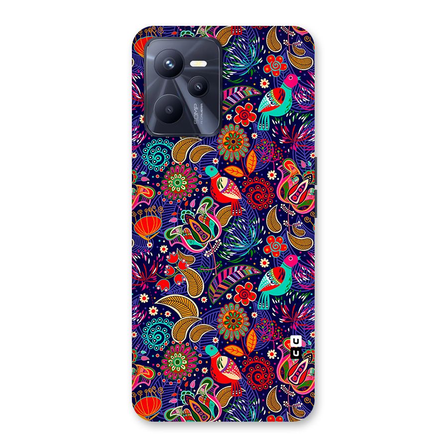 Floral Seamless Pattern Spring Flowers Back Case for Realme C35