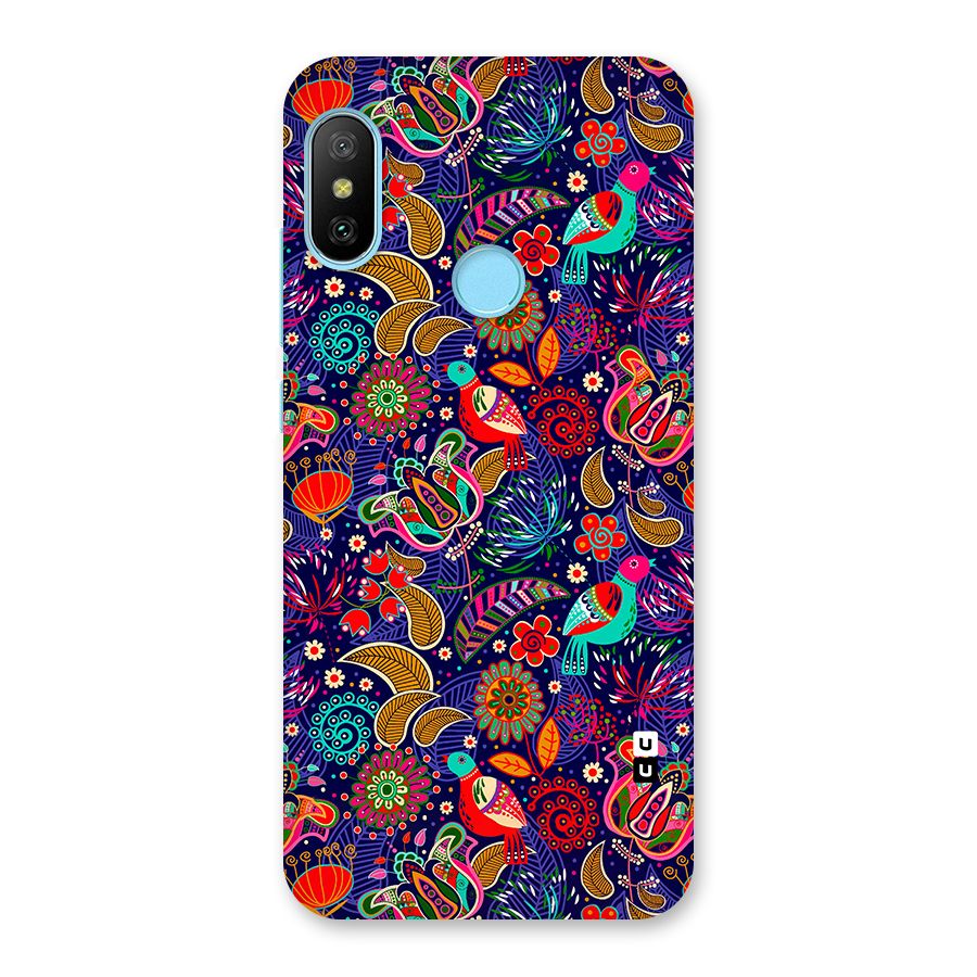 Floral Seamless Pattern Spring Flowers Back Case for Redmi 6 Pro