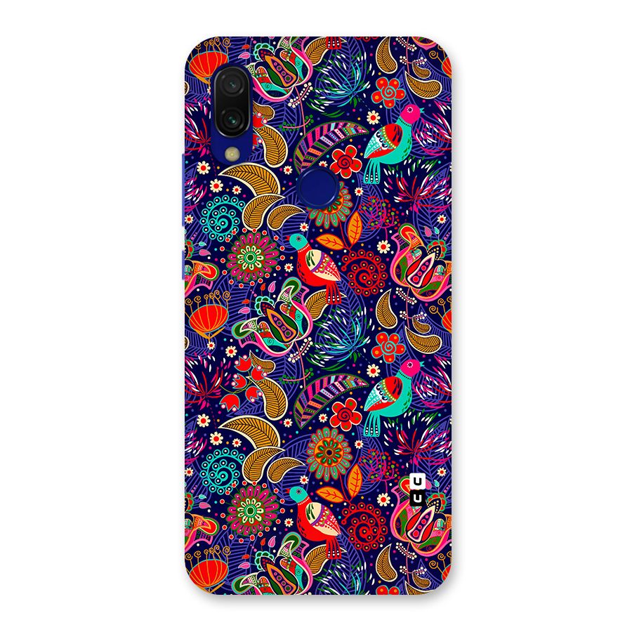 Floral Seamless Pattern Spring Flowers Back Case for Redmi 7