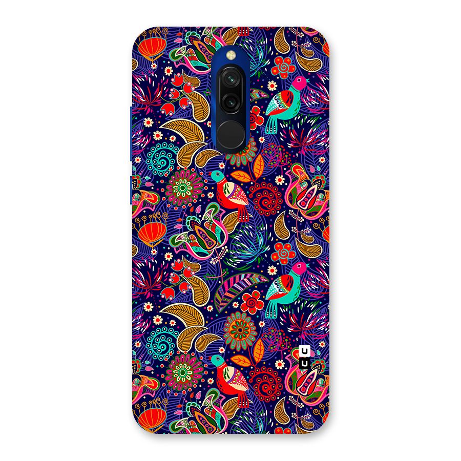 Floral Seamless Pattern Spring Flowers Back Case for Redmi 8