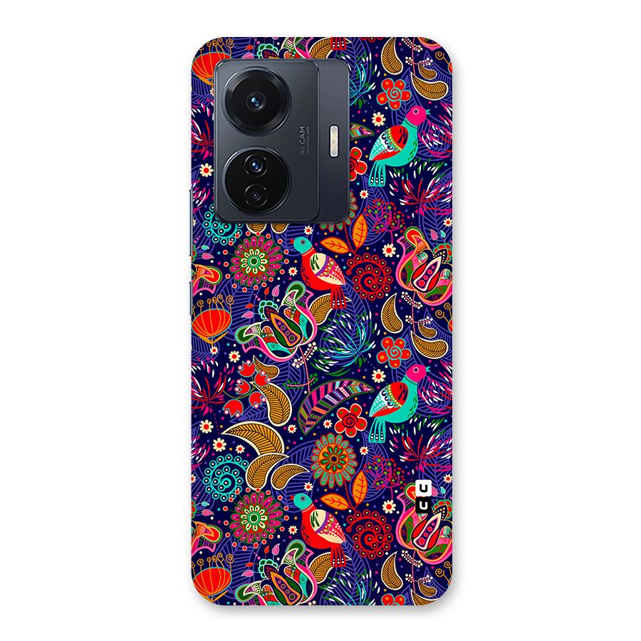 Floral Seamless Pattern Spring Flowers Back Case for Vivo T1 Pro