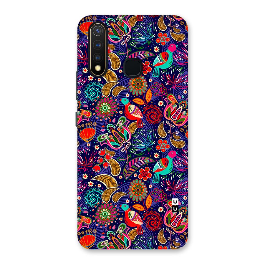 Floral Seamless Pattern Spring Flowers Back Case for Vivo U20