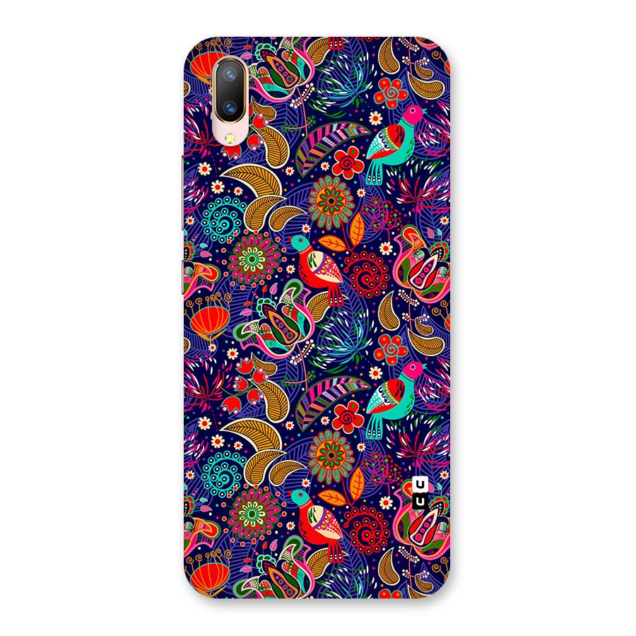 Floral Seamless Pattern Spring Flowers Back Case for Vivo V11 Pro
