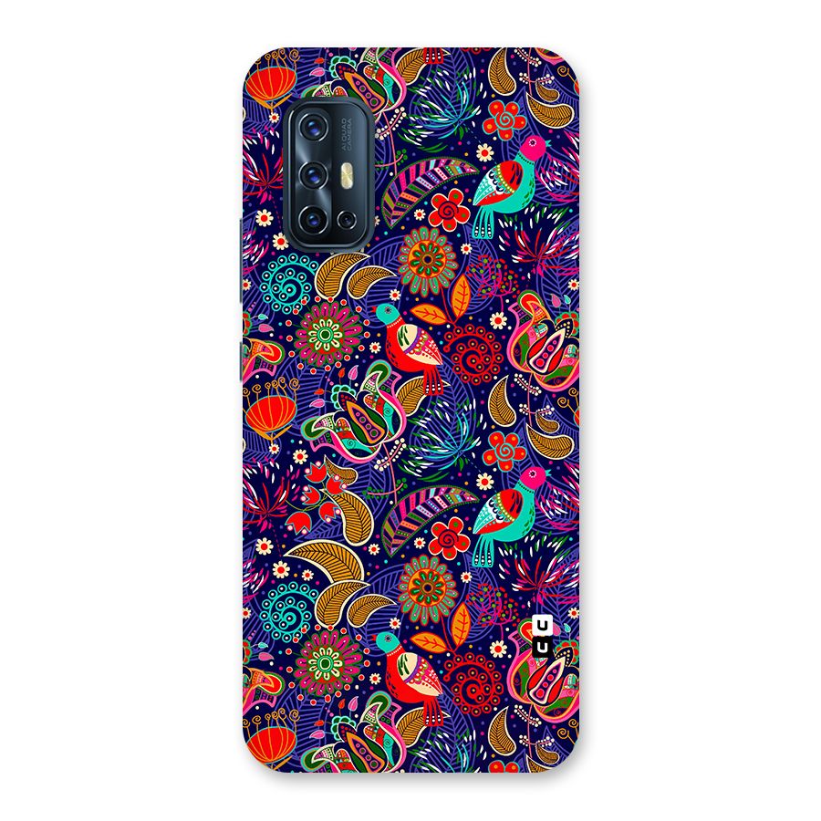 Floral Seamless Pattern Spring Flowers Back Case for Vivo V17