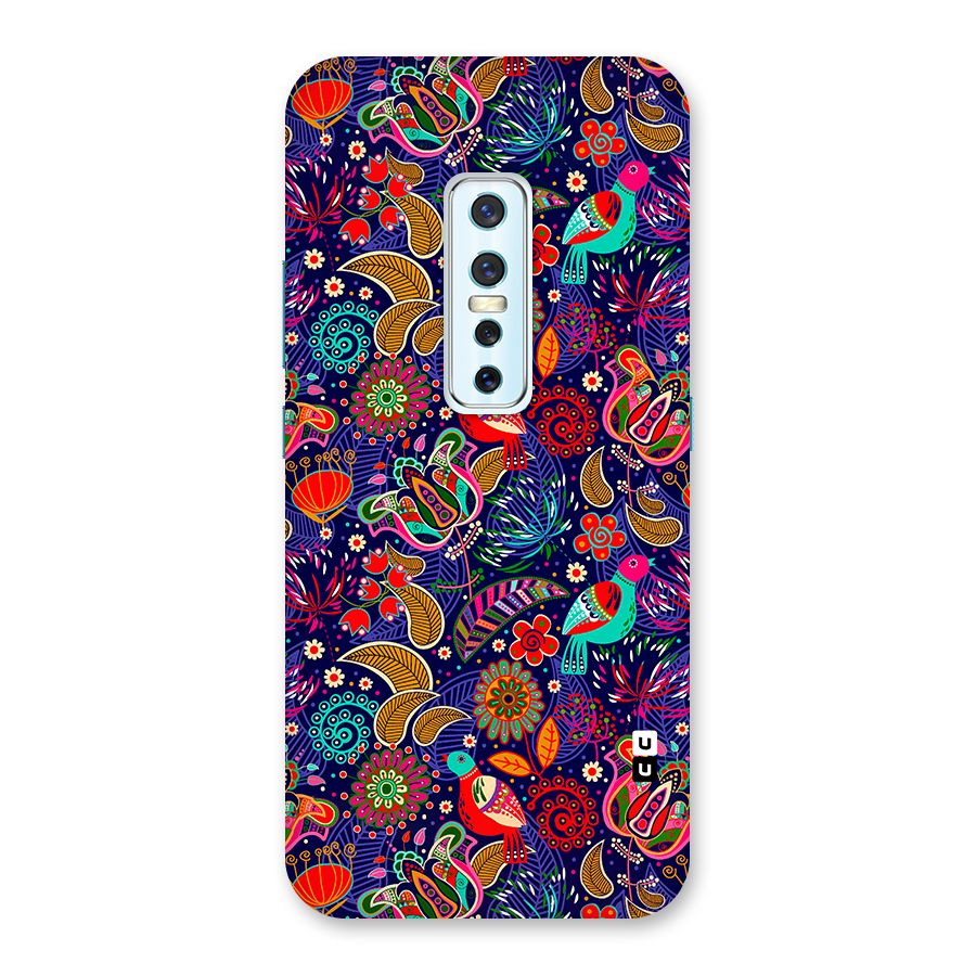 Floral Seamless Pattern Spring Flowers Back Case for Vivo V17 Pro