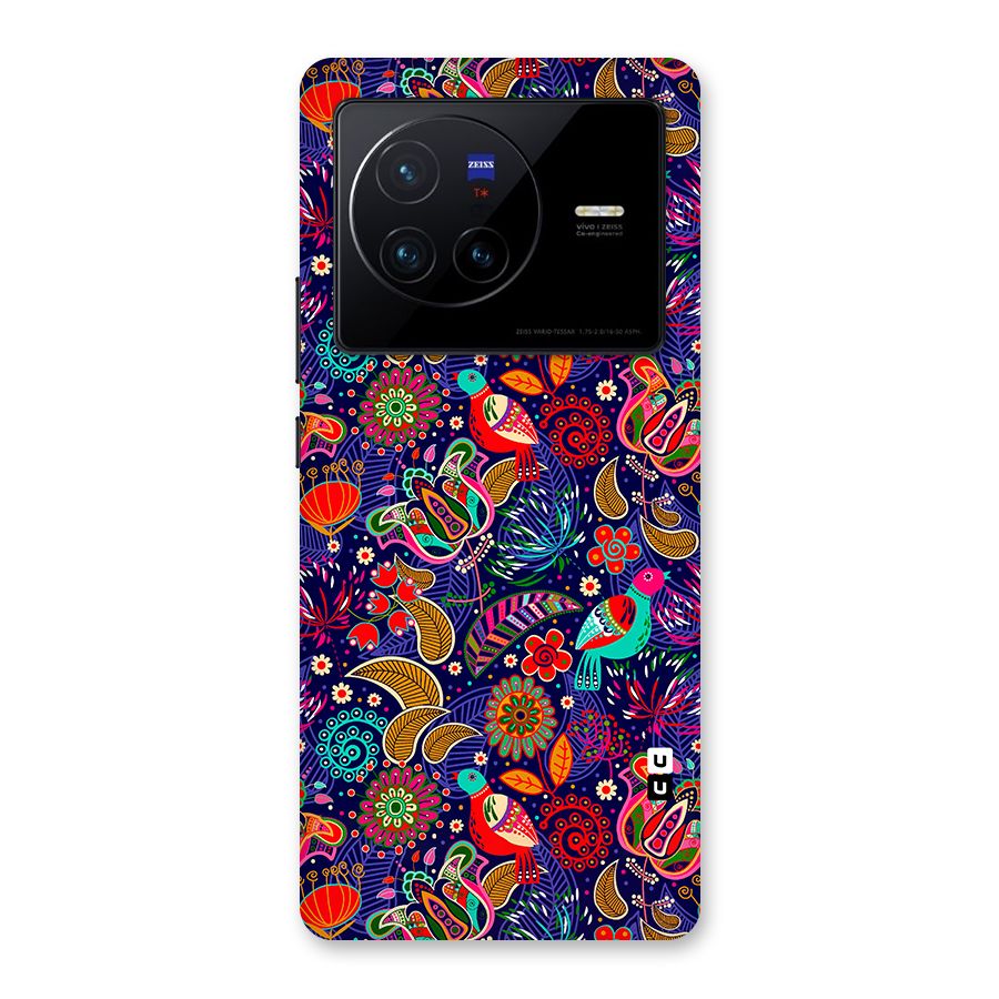 Floral Seamless Pattern Spring Flowers Back Case for Vivo X80