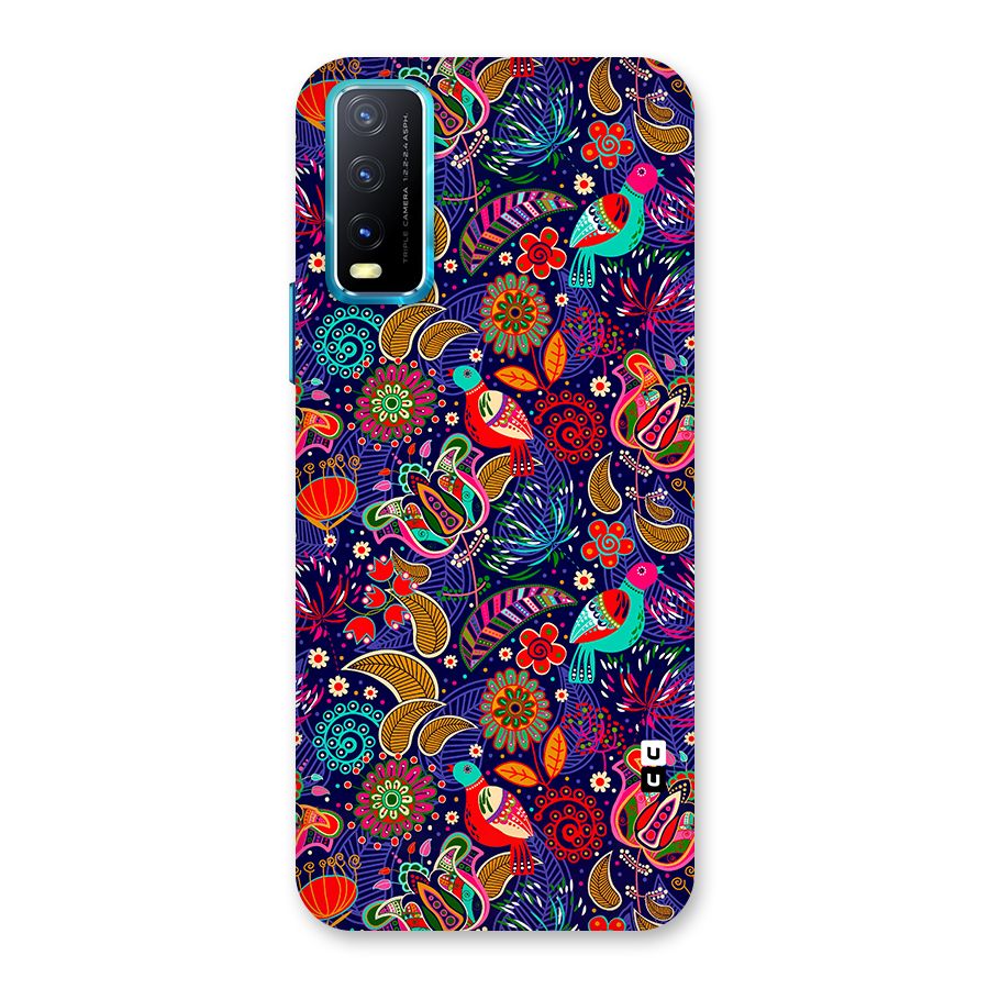 Floral Seamless Pattern Spring Flowers Back Case for Vivo Y20A