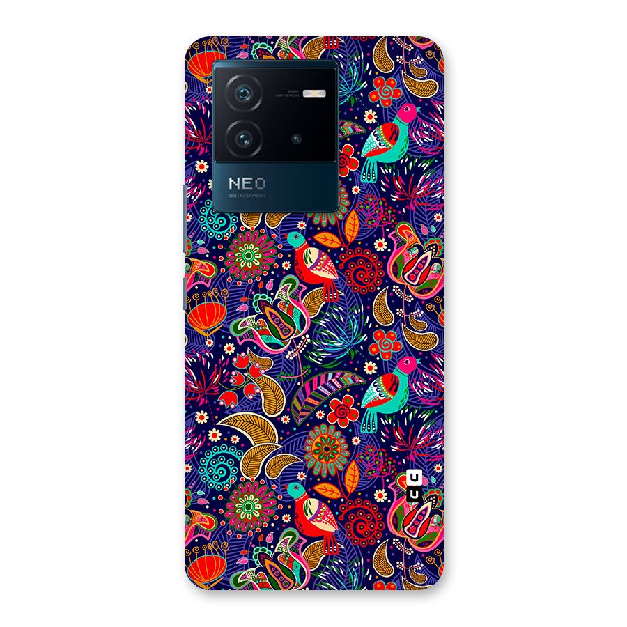 Floral Seamless Pattern Spring Flowers Back Case for Vivo iQOO Neo 6 5G