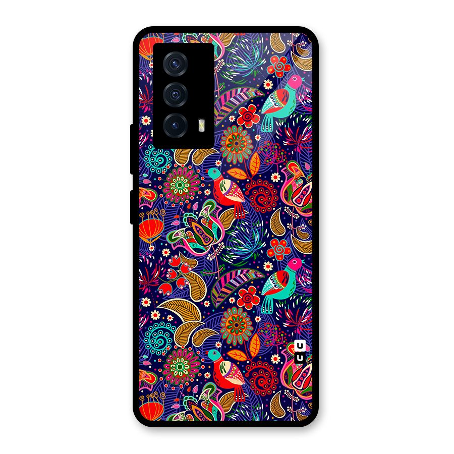 Floral Seamless Pattern Spring Flowers Back Case for Vivo iQOO Z5