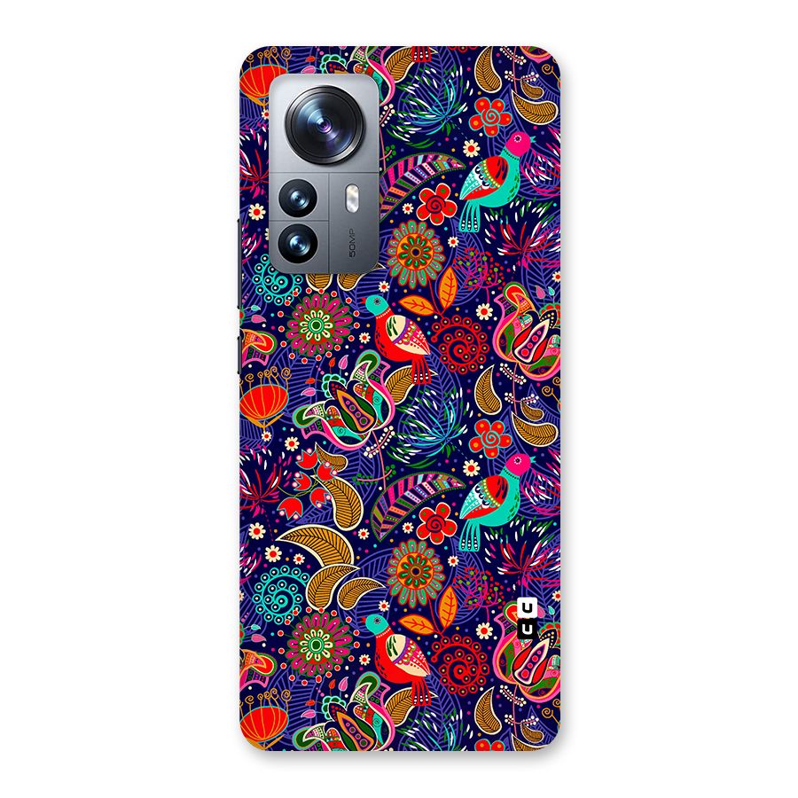 Floral Seamless Pattern Spring Flowers Back Case for Xiaomi 12 Pro
