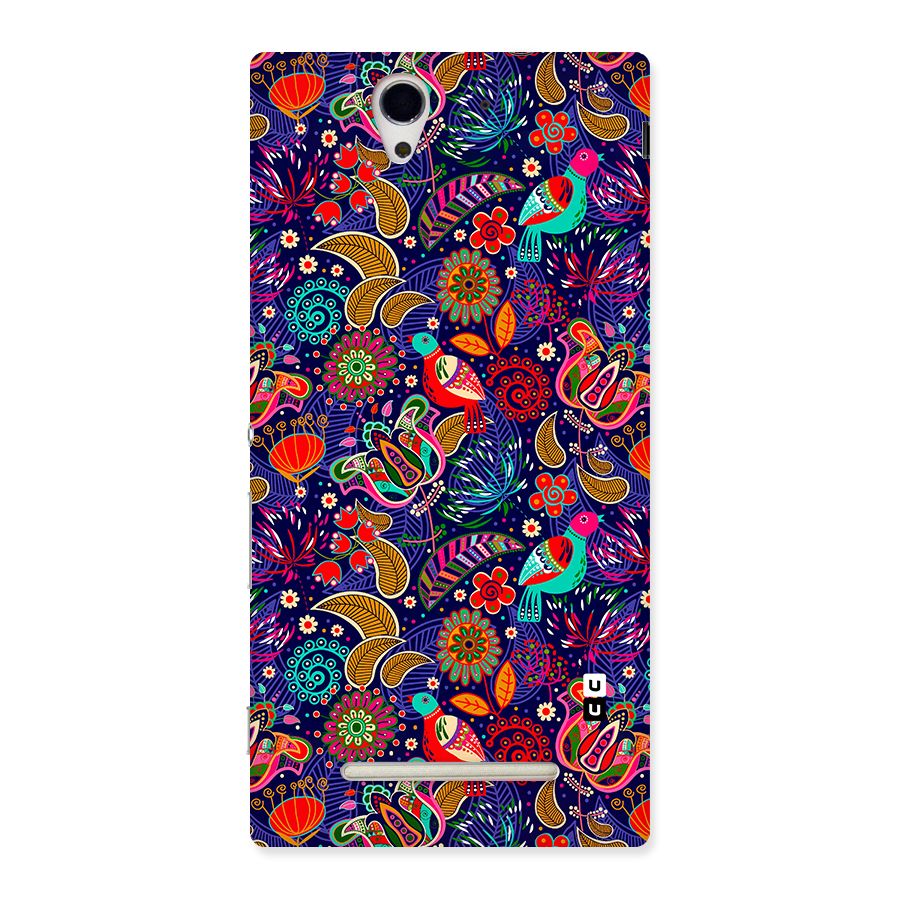 Floral Seamless Pattern Spring Flowers Back Case for Xperia C3