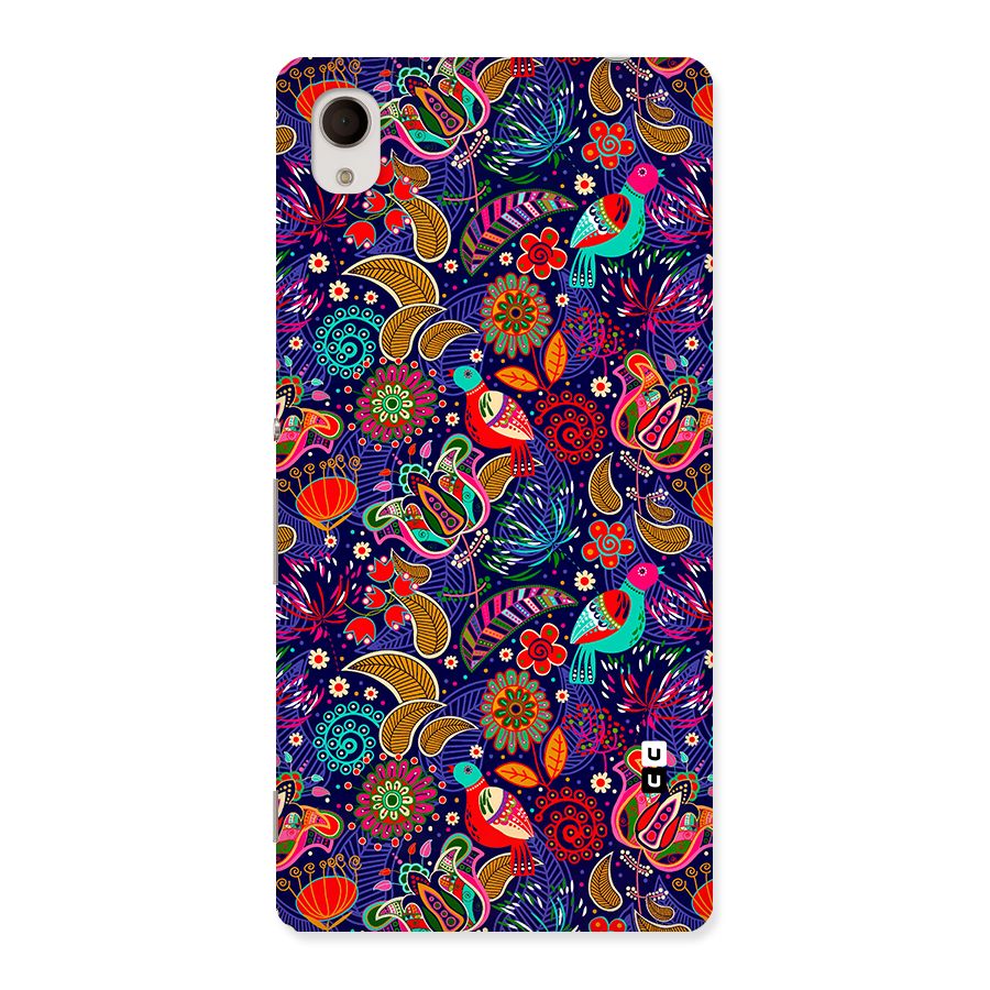 Floral Seamless Pattern Spring Flowers Back Case for Xperia M4