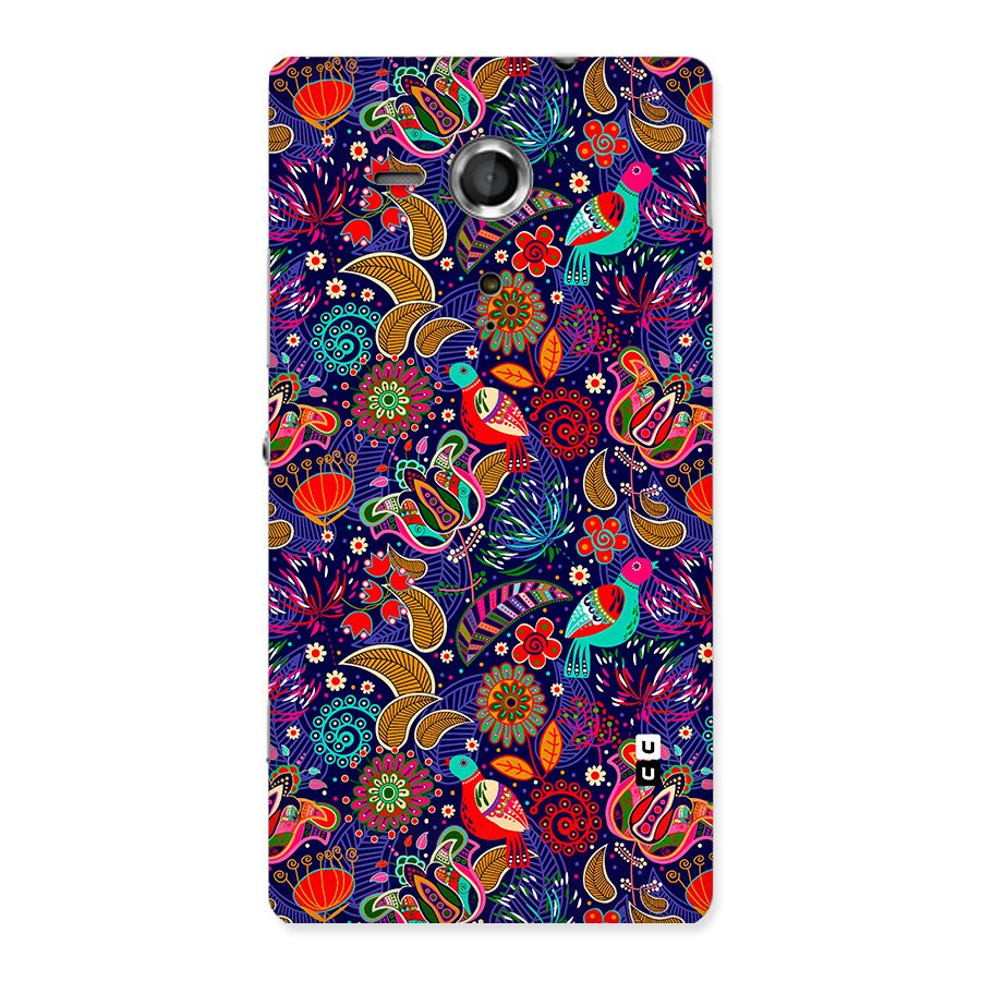 Floral Seamless Pattern Spring Flowers Back Case for Xperia Sp