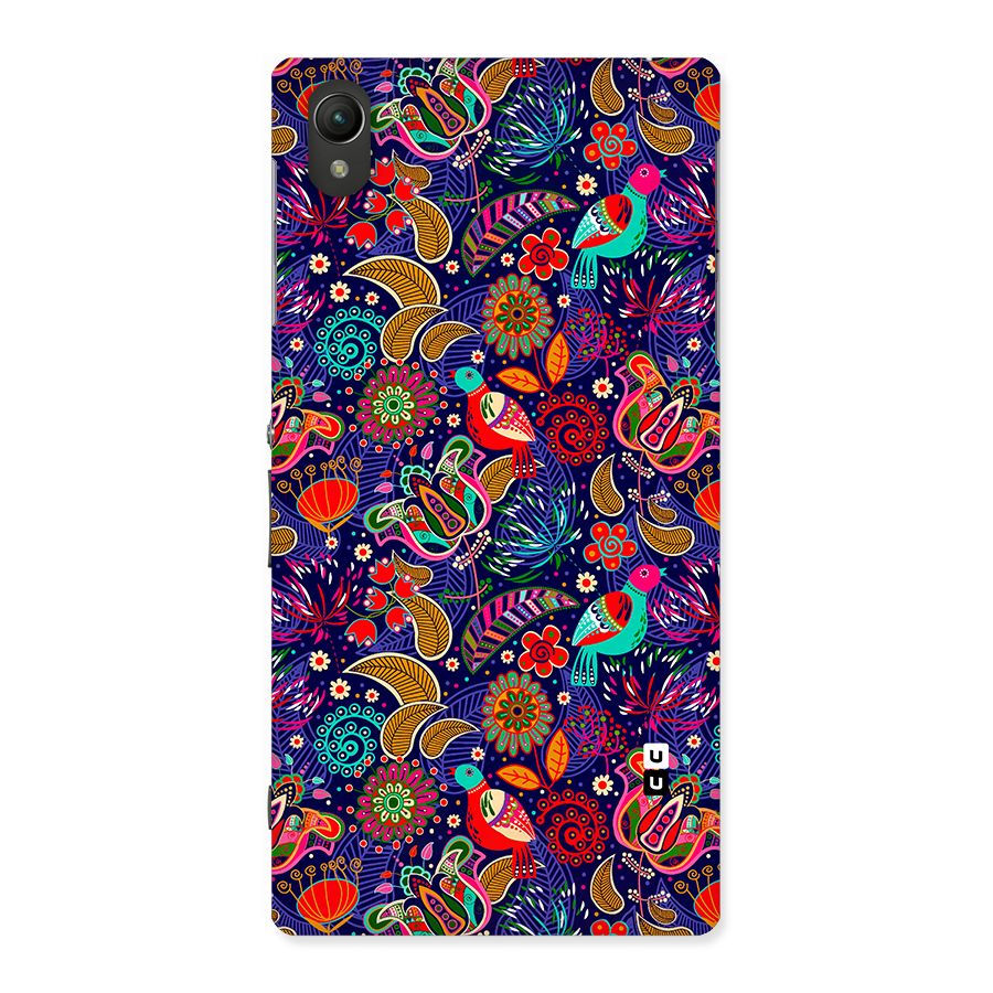Floral Seamless Pattern Spring Flowers Back Case for Xperia Z1