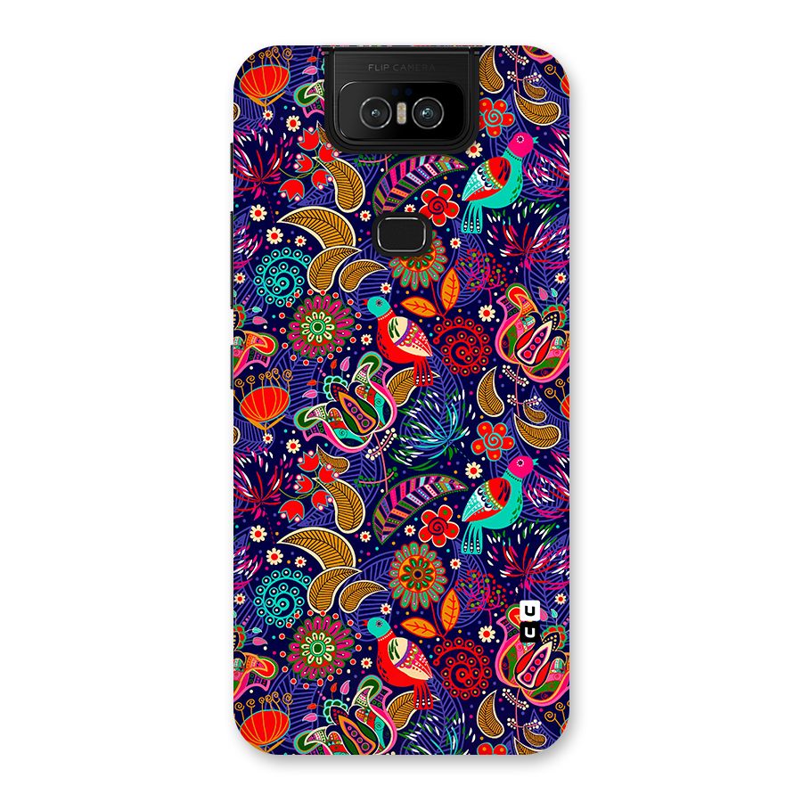 Floral Seamless Pattern Spring Flowers Back Case for Zenfone 6z