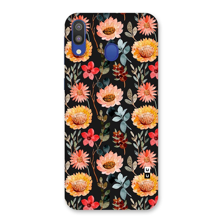Florals Wonderful Pattern Glass Back Case for Galaxy M20
