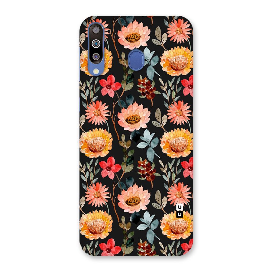 Florals Wonderful Pattern Glass Back Case for Galaxy M30