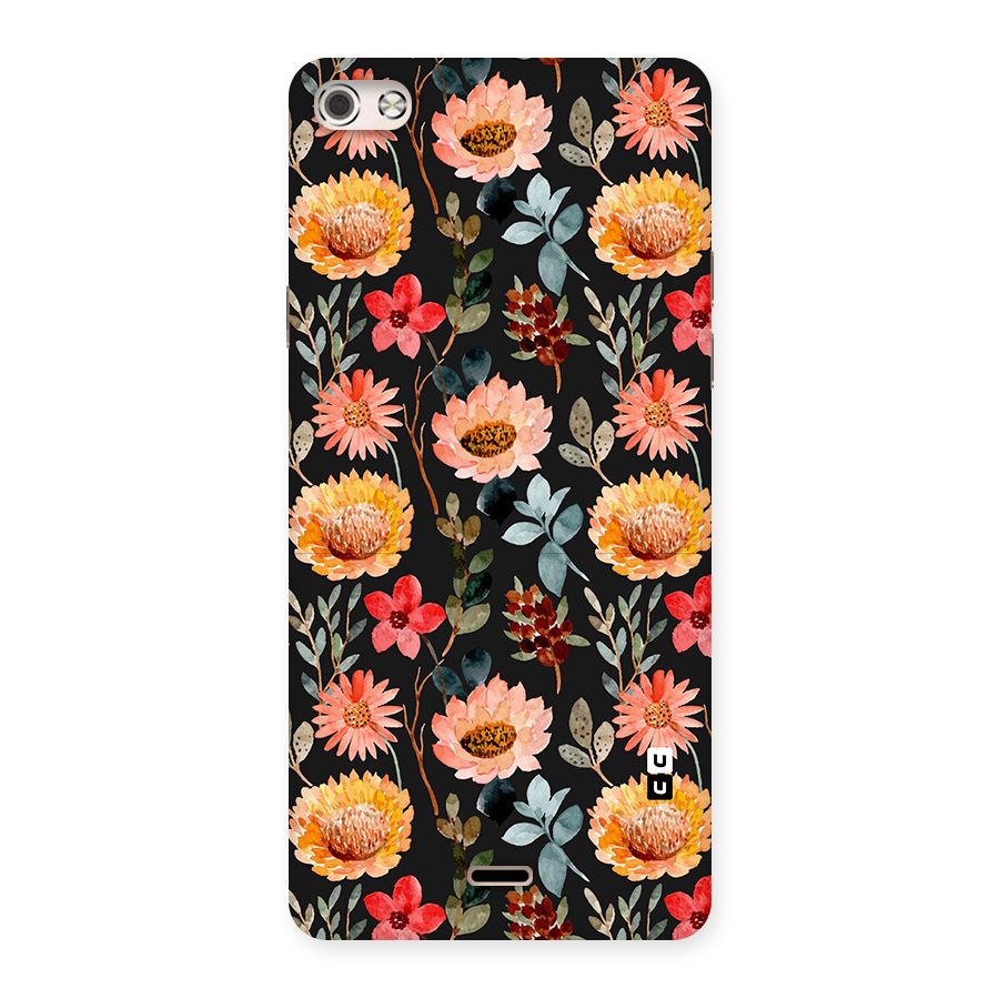 Florals Wonderful Pattern Back Case for Micromax Canvas Silver 5