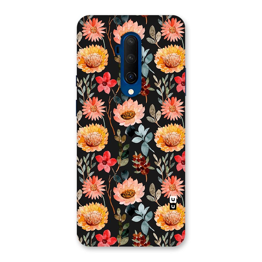 Florals Wonderful Pattern Glass Back Case for OnePlus 7T Pro