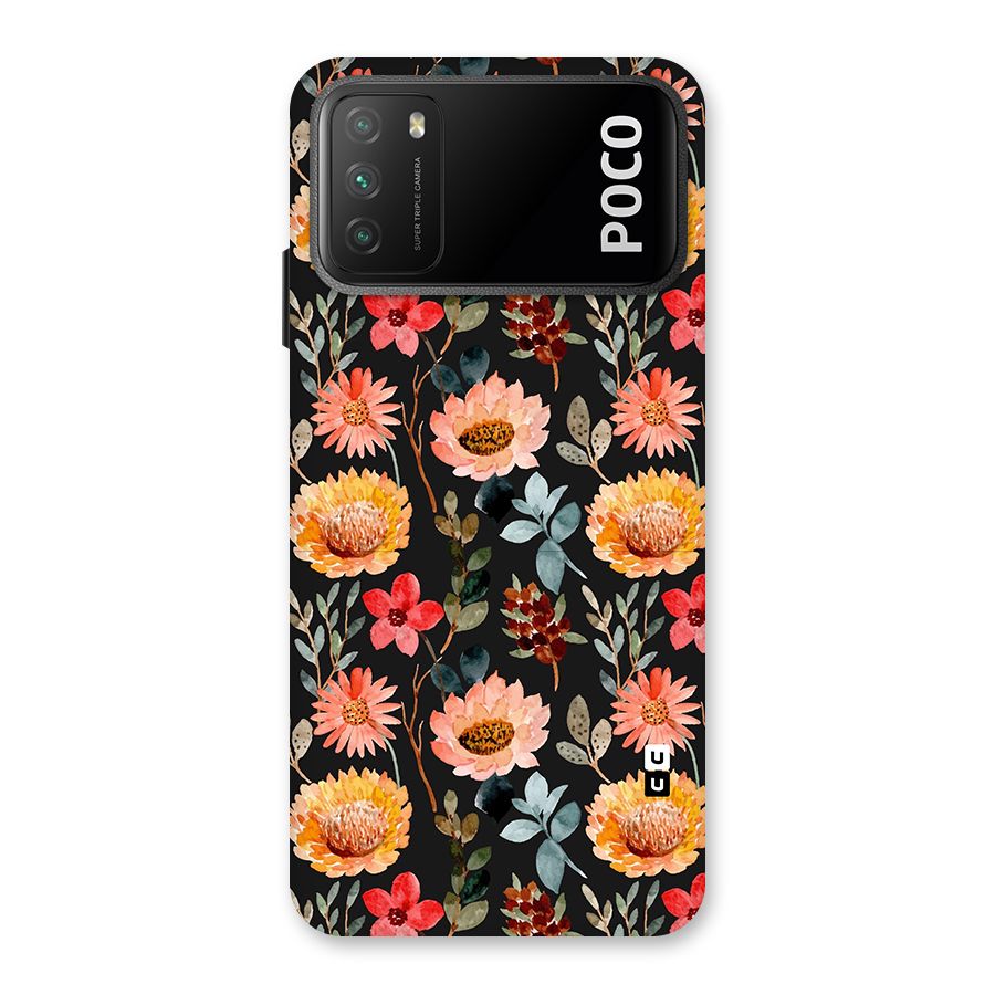 Florals Wonderful Pattern Back Case for Poco M3
