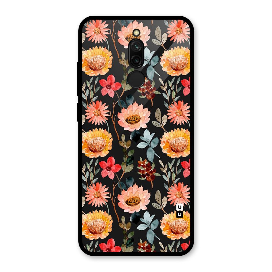 Florals Wonderful Pattern Glass Back Case for Redmi 8