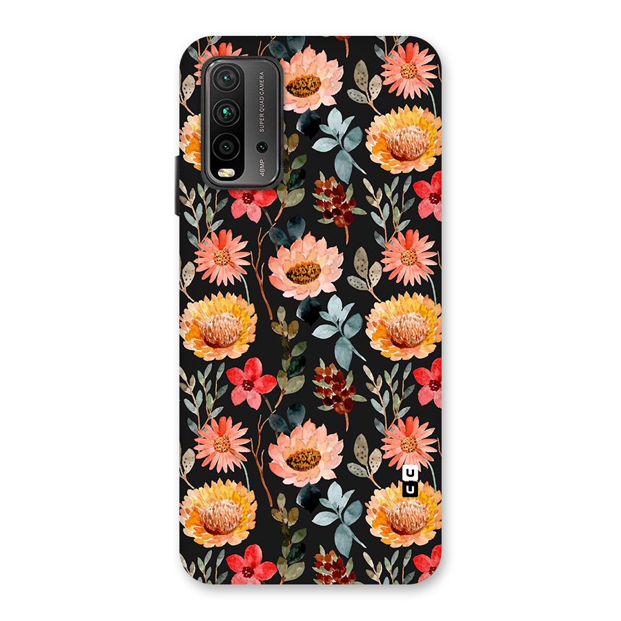 Florals Wonderful Pattern Glass Back Case for Redmi 9 Power