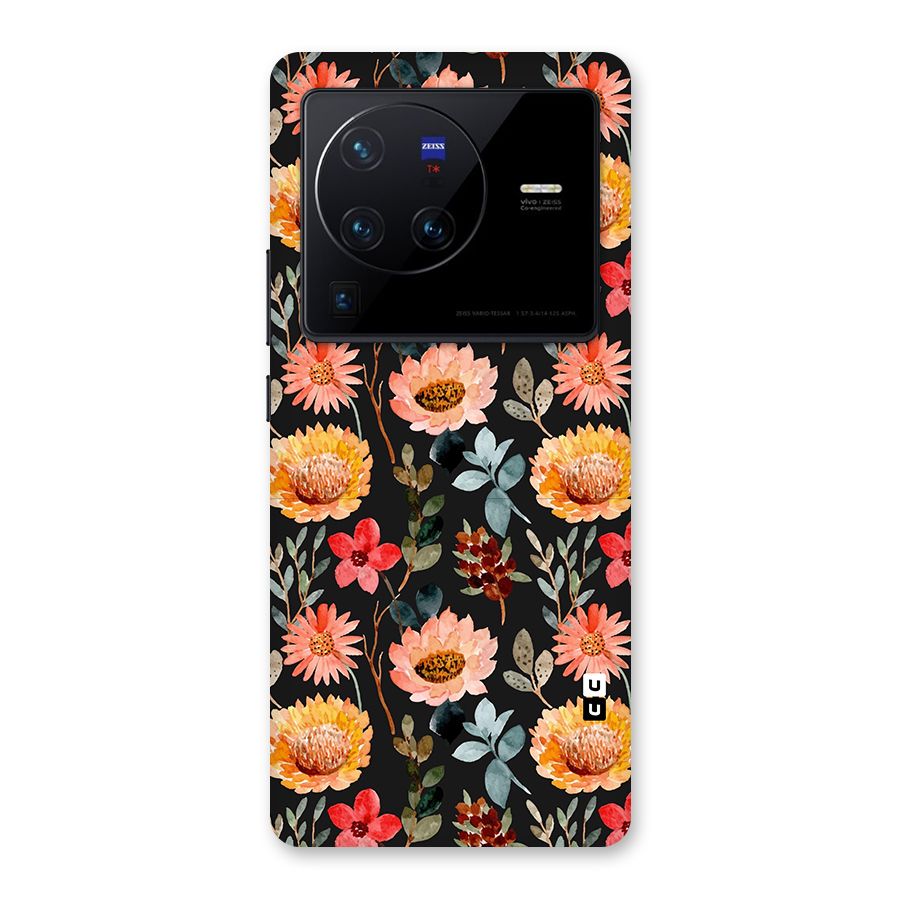 Florals Wonderful Pattern Back Case for Vivo X80 Pro
