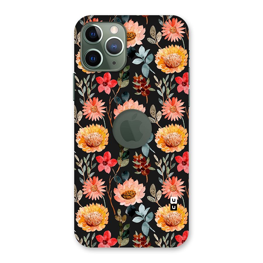 Florals Wonderful Pattern Back Case for iPhone 11 Pro Logo  Cut