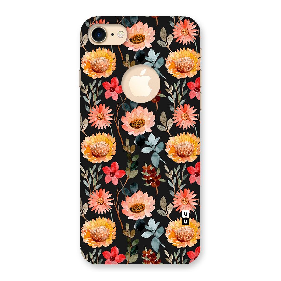 Florals Wonderful Pattern Back Case for iPhone 7 Logo Cut