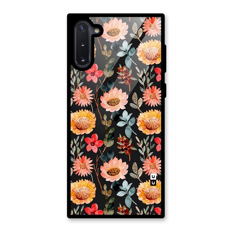 Florals Wonderful Pattern Glass Back Case for Galaxy Note 10