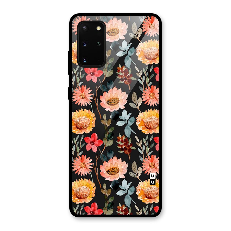 Florals Wonderful Pattern Glass Back Case for Galaxy S20 Plus