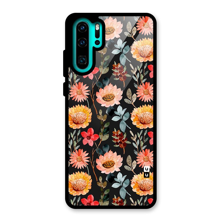 Florals Wonderful Pattern Glass Back Case for Huawei P30 Pro
