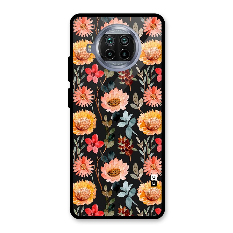 Florals Wonderful Pattern Glass Back Case for Mi 10i