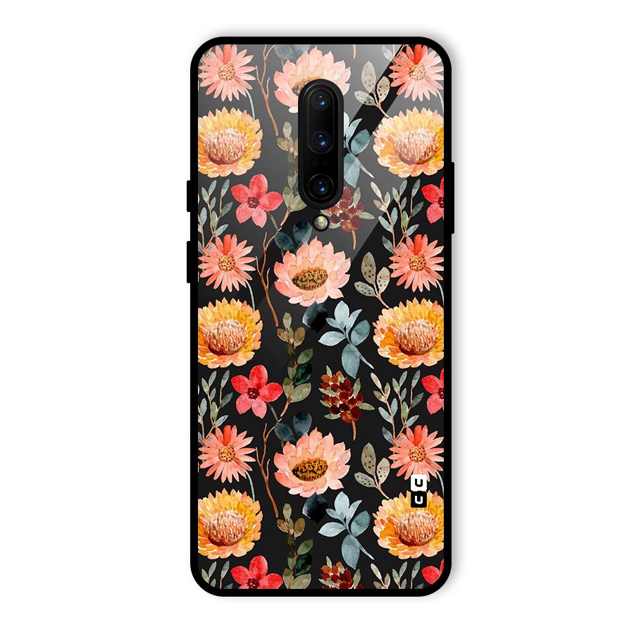 Florals Wonderful Pattern Glass Back Case for OnePlus 7 Pro