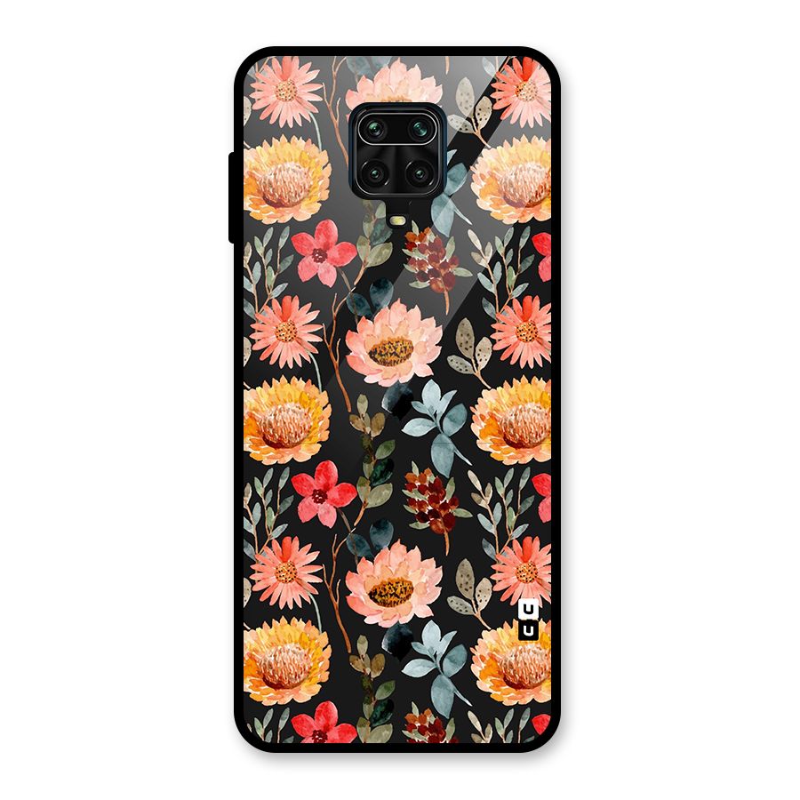 Florals Wonderful Pattern Glass Back Case for Poco M2 Pro